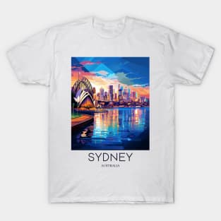 A Pop Art Travel Print of Sydney - Australia T-Shirt